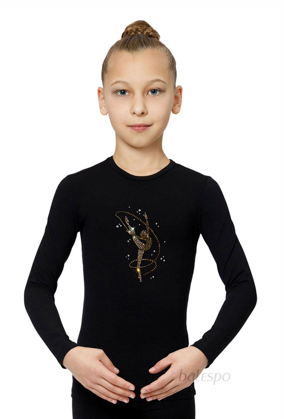 Long sleeve top "Gold Crystals"